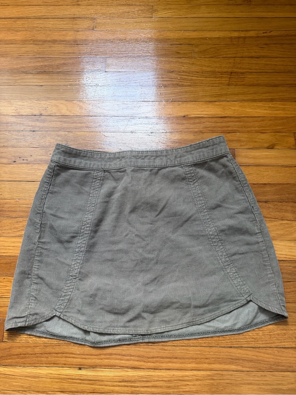 PacSun Olive Corduroy Mini Skirt
